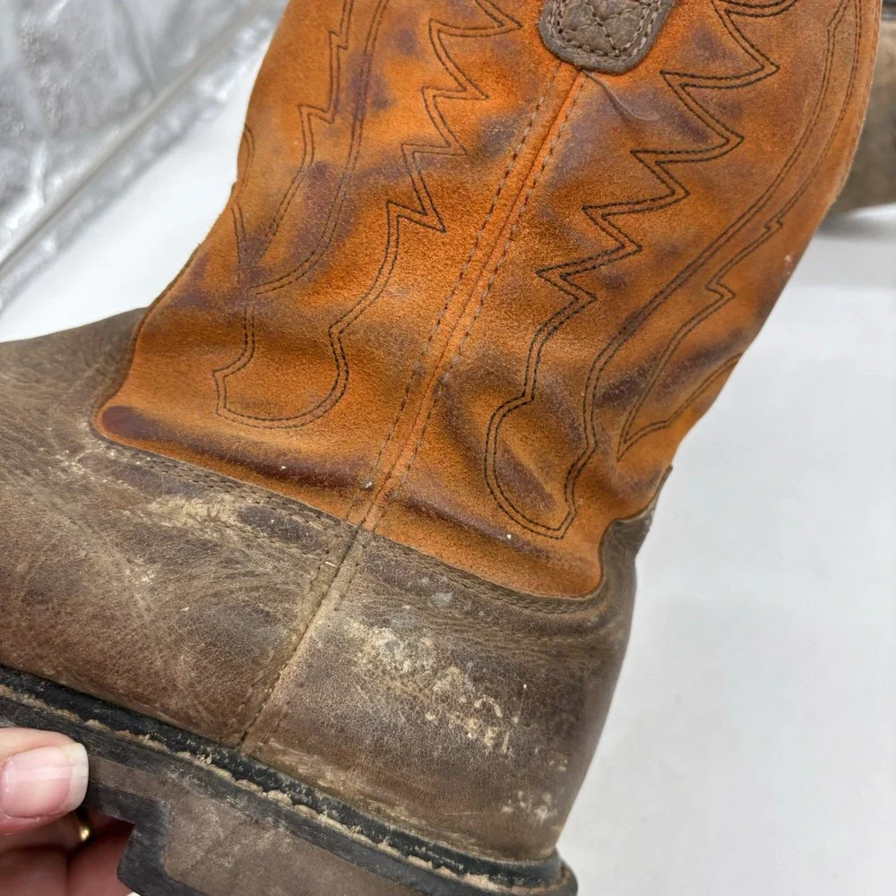 Ariat Work Boots Mens 10.5 Hog XT Patriot Comp Toe ASTM F2413-18 Distressed